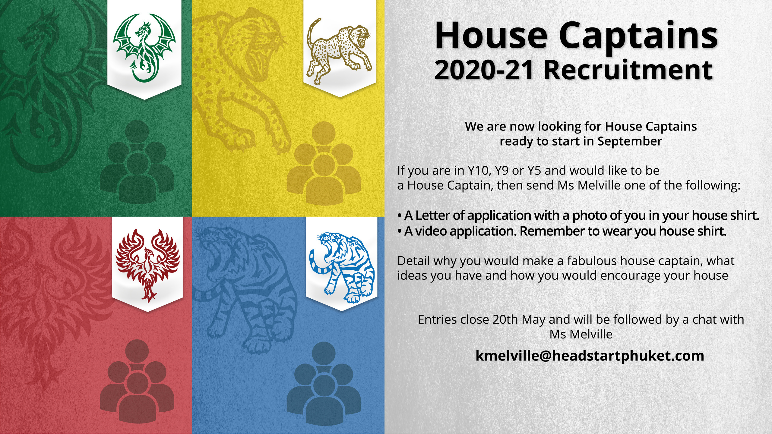 House Captains recruitment Facebook Page