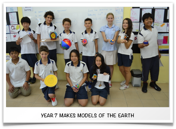 Year 7 makes models of the earth