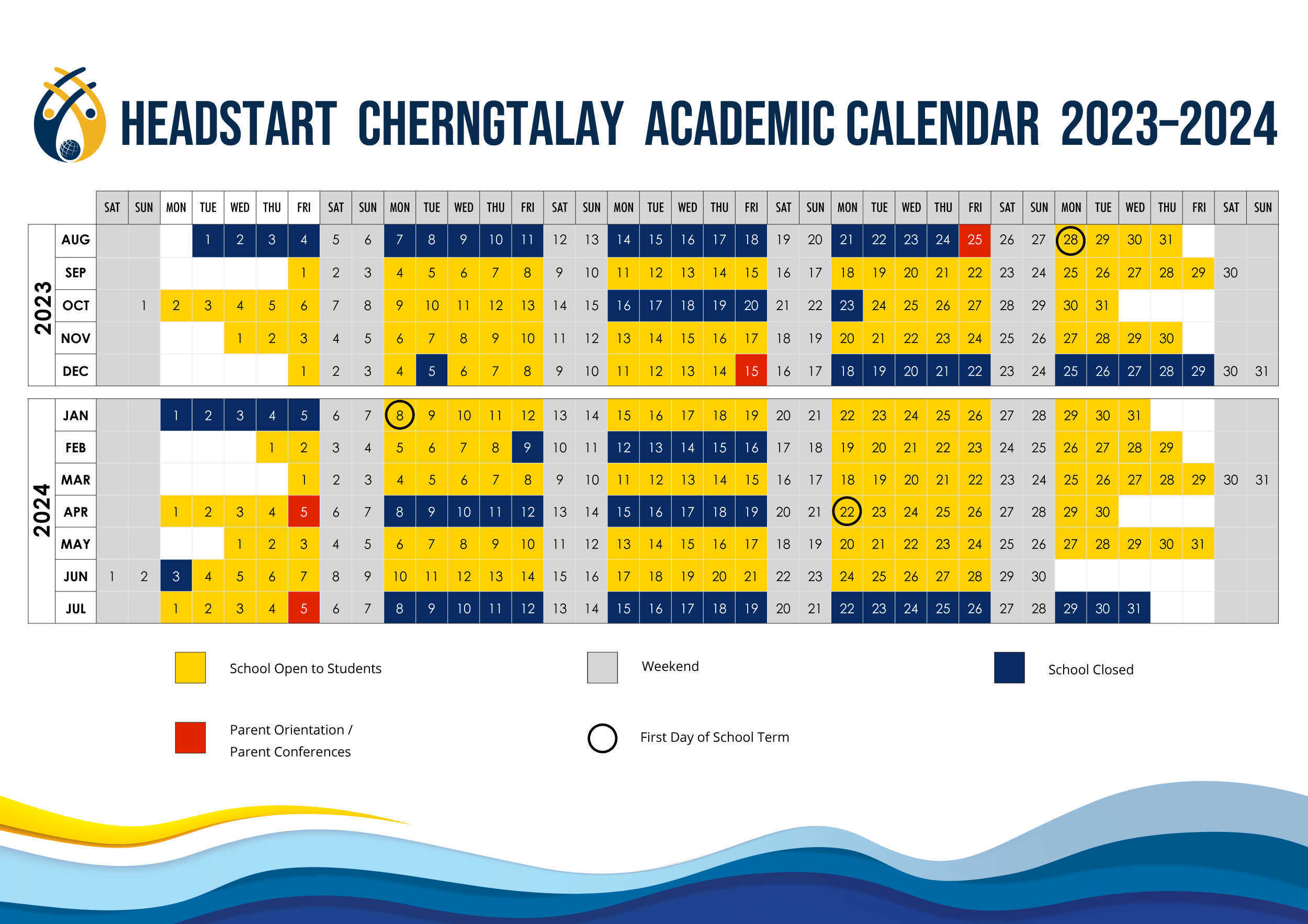 2023 2024 Academic Cherngtalay Calendar 