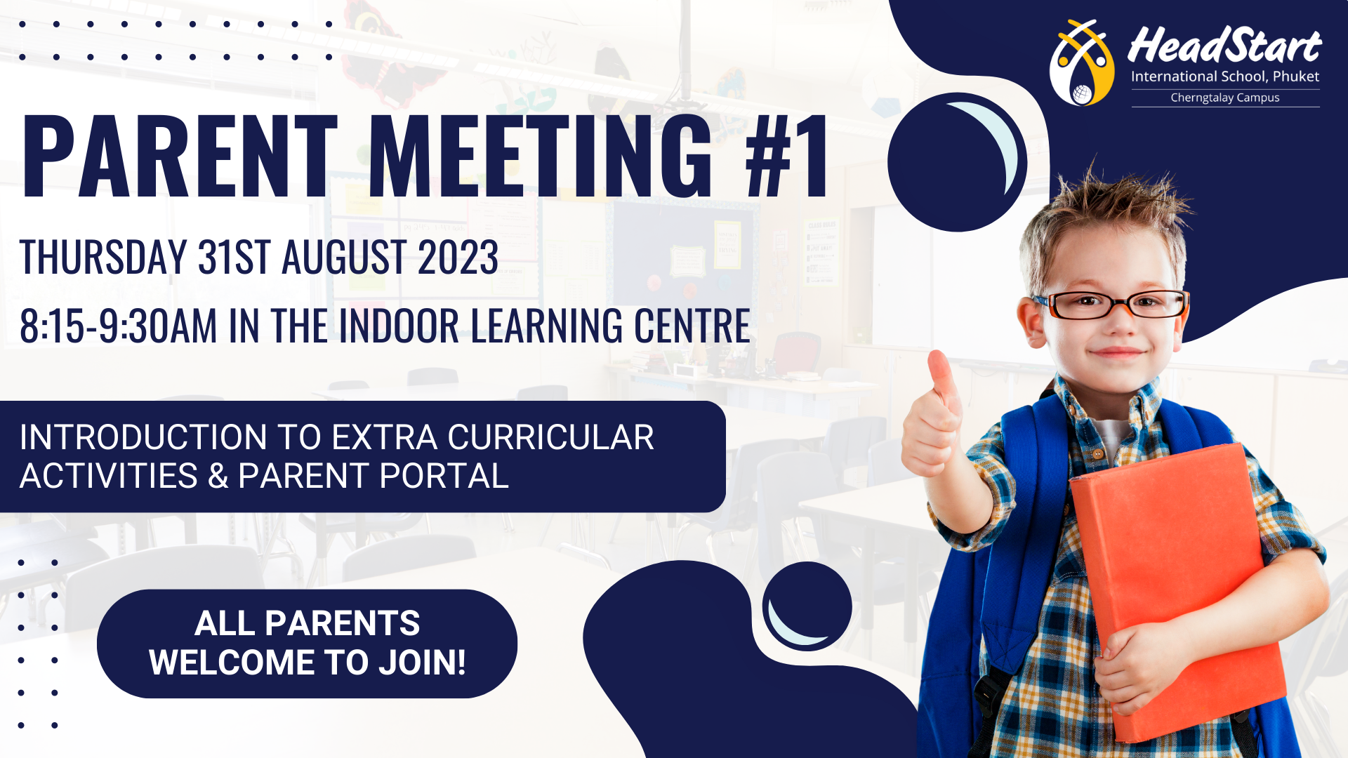 Parent Meeting #1: ECAs and Parent Portal | HeadStart International School