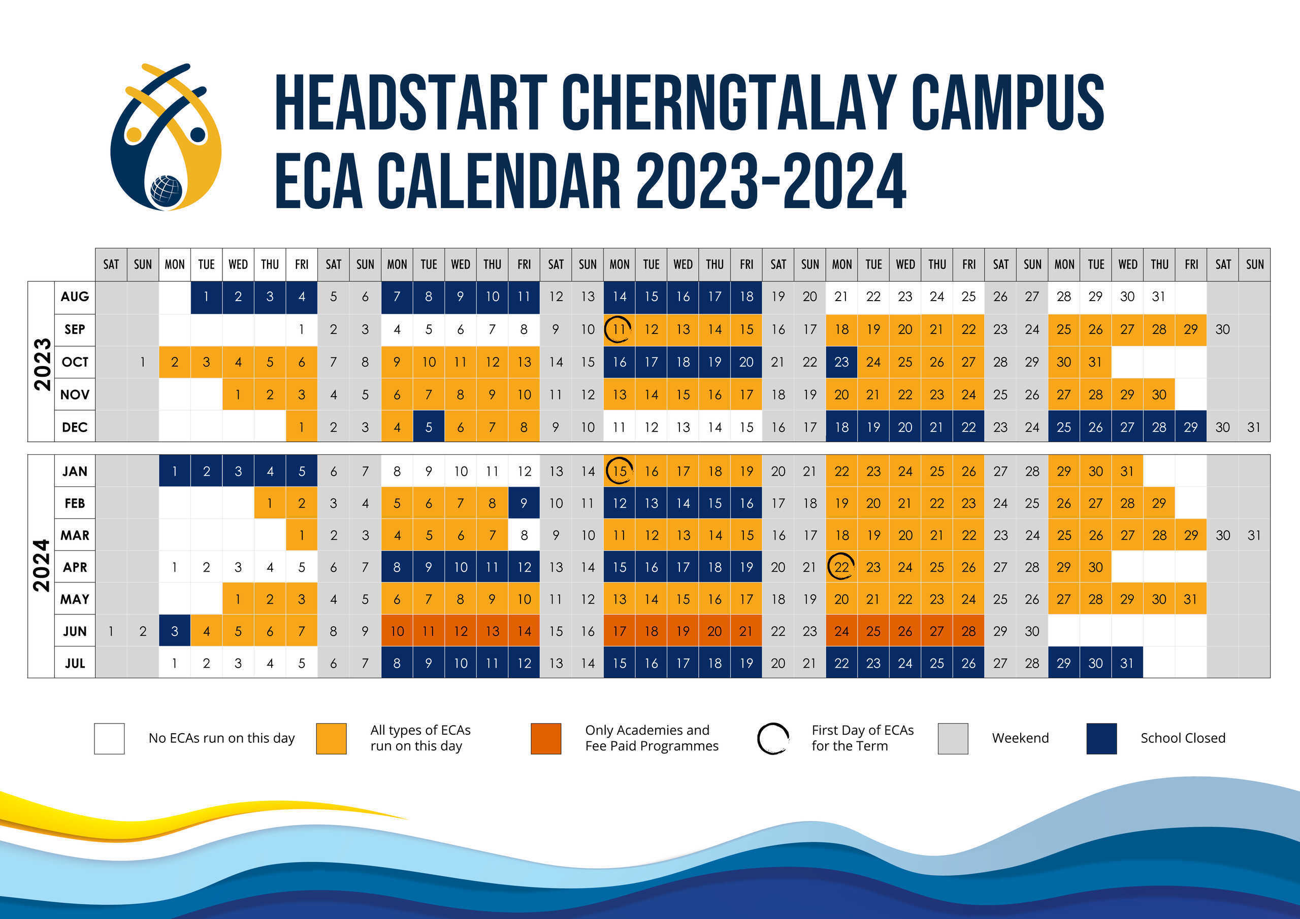 Cherngtalay Campus ECA Calendar 2023 2024
