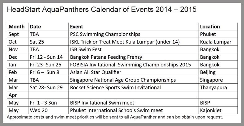 Panthers Calendar