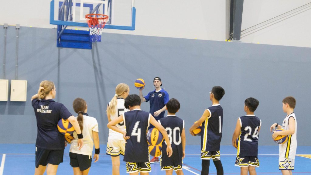 Basketball Squad Shooting Hoops!