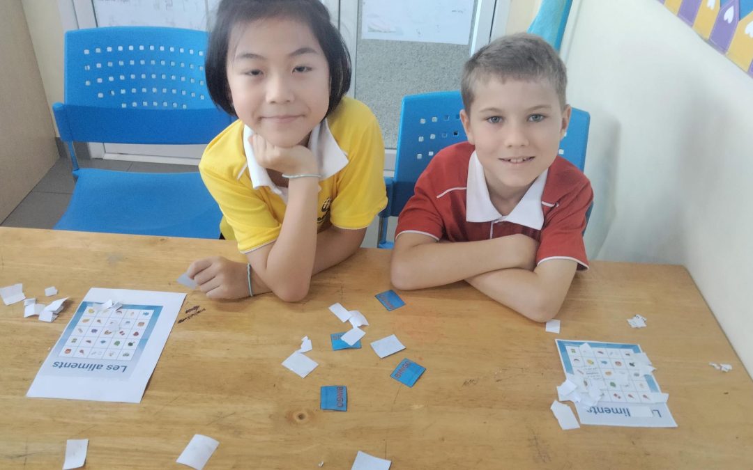 Yummy fun with Food Bingo and 5-in-a-Row in Year 4 French!