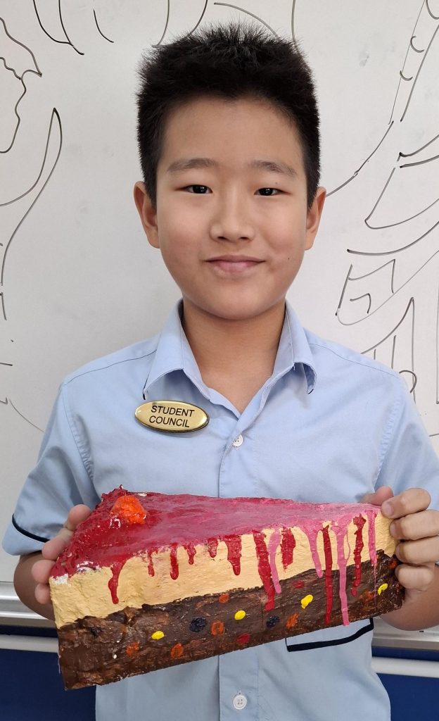 Sculpting Cakes from Recycled Materials in Year 5 Art
