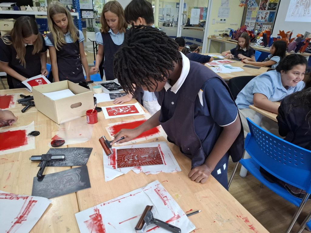 Designing Patterned Animals using Haida Styles in Year 6 Art