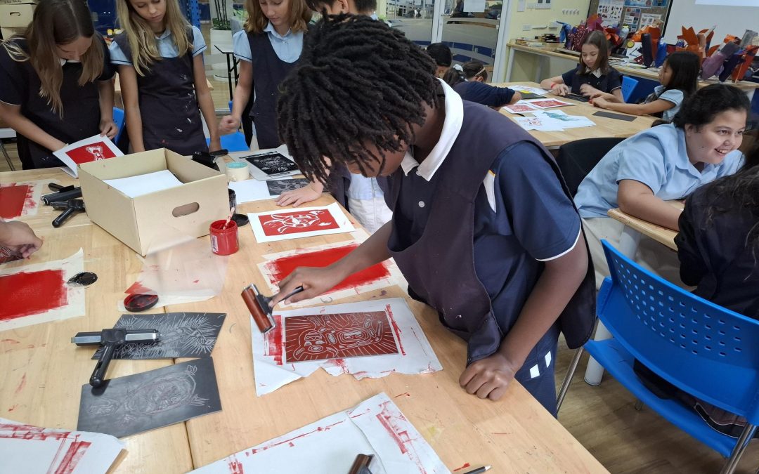 Designing Patterned Animals using Haida Styles in Year 6 Art