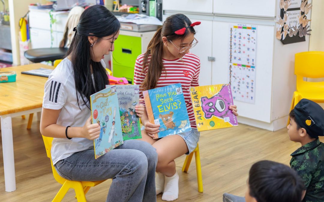 Year 13 Students Share Storytime with Reception